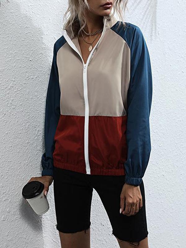 Women's Three Color Jackets - Jackets - INS | Online Fashion Free Shipping Clothing, Dresses, Tops, Shoes - Autumn - Casual - Color_Blue