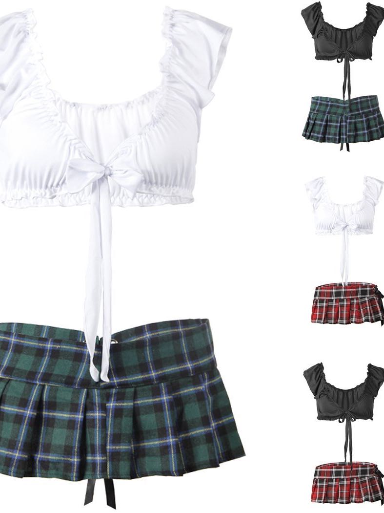 Women's Ultra Short Plaid Skirt With Bow - INS | Online Fashion Free Shipping Clothing, Dresses, Tops, Shoes