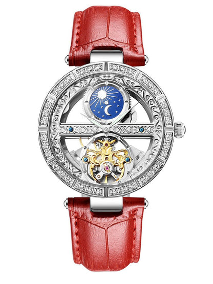 Women's Watches Hollow Diamond Leather Strap Watch - LuckyFash™