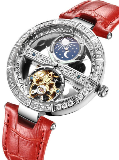 Women's Watches Hollow Diamond Leather Strap Watch - LuckyFash™