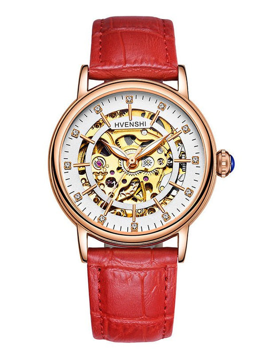 Women's Watches Hollow Luminous Disc Leather Strap Watch - LuckyFash™