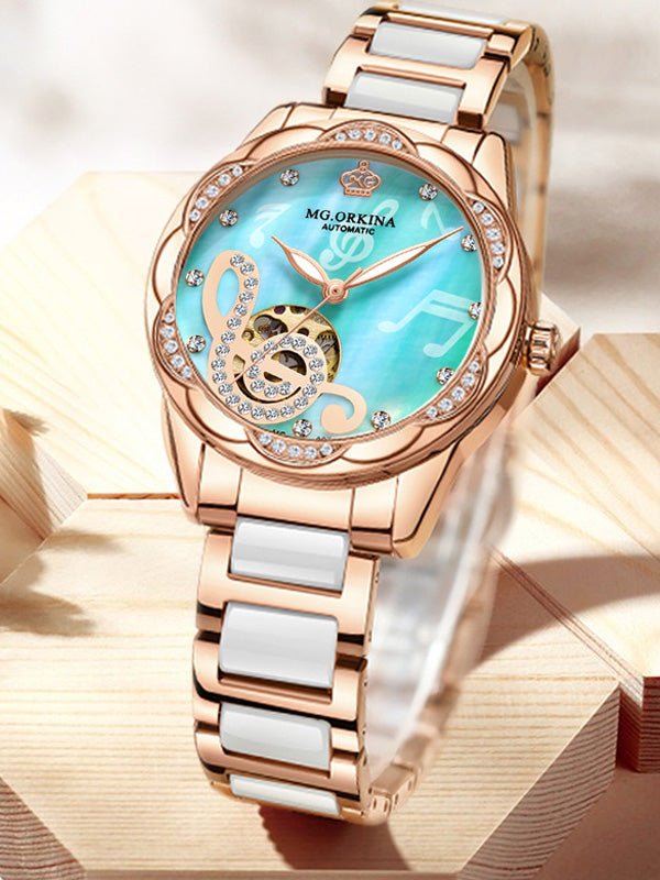 Women's Watches Note Print Diamond Waterproof Watch - LuckyFash™