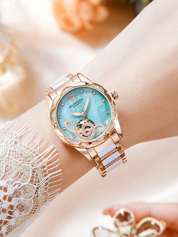 Women's Watches Note Print Diamond Waterproof Watch - LuckyFash™