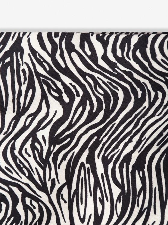 Zebra Animal Pattern Slit Midi Skirt - INS | Online Fashion Free Shipping Clothing, Dresses, Tops, Shoes