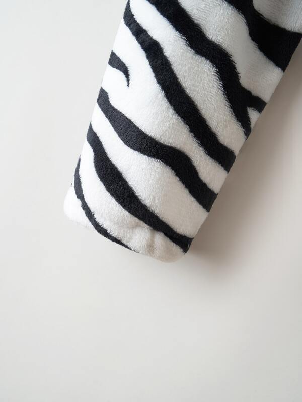 Zebra Stripe Flannel Sweatshirt - INS | Online Fashion Free Shipping Clothing, Dresses, Tops, Shoes