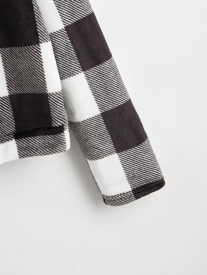 Zip Half Placket Buffalo Plaid Pullover - INS | Online Fashion Free Shipping Clothing, Dresses, Tops, Shoes