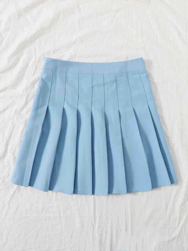Zip Side Pleated Skirt - INS | Online Fashion Free Shipping Clothing, Dresses, Tops, Shoes