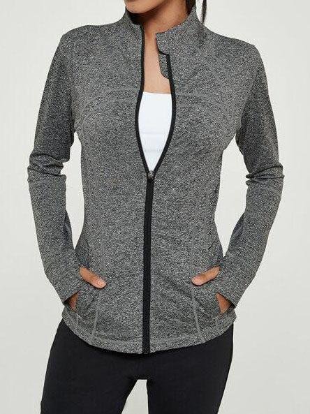 Zip Up Pocket Side Mesh Insert Sports Jacket - Activewear - INS | Online Fashion Free Shipping Clothing, Dresses, Tops, Shoes - 01/26/2021 - Activewear - Autumn