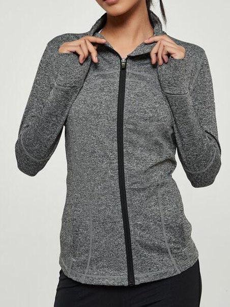 Zip Up Pocket Side Mesh Insert Sports Jacket - Activewear - INS | Online Fashion Free Shipping Clothing, Dresses, Tops, Shoes - 01/26/2021 - Activewear - Autumn